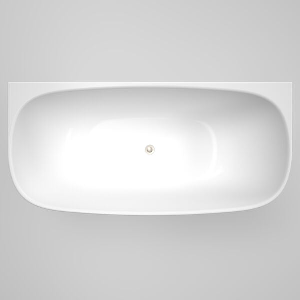CONTURA II Back To Wall Freestanding Bathtub 1700mm | CAROMA - Hera BathwareWhite