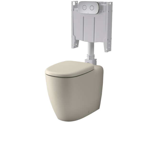 CONTURA II Cleanflush® Invisi Serise II® Floor Stand Toilet Suite | CAROMA - Hera BathwareClay