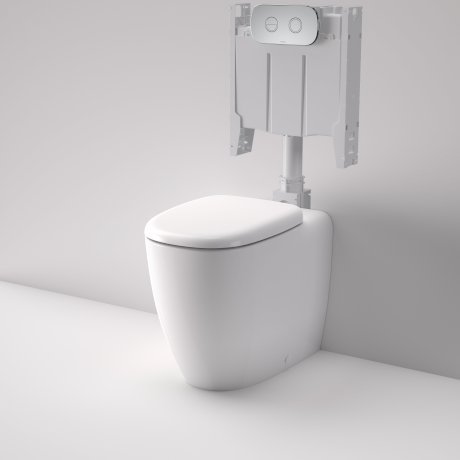 CONTURA II Cleanflush® Invisi Serise II® Floor Stand Toilet Suite | CAROMA - Hera BathwareGloss White