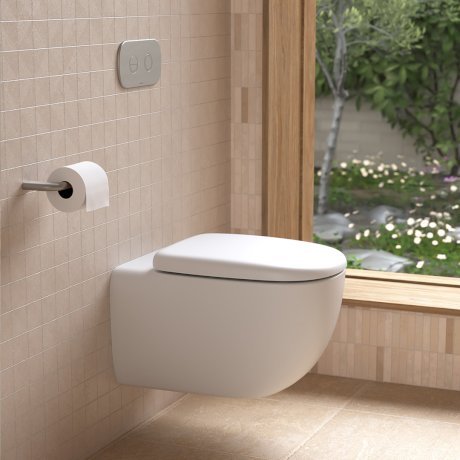 CONTURA II Cleanflush® Invisi Serise II® Wall Hung Toilet Suite | CAROMA - Hera BathwareMatte ClayInvisi II Cistern (237003)
