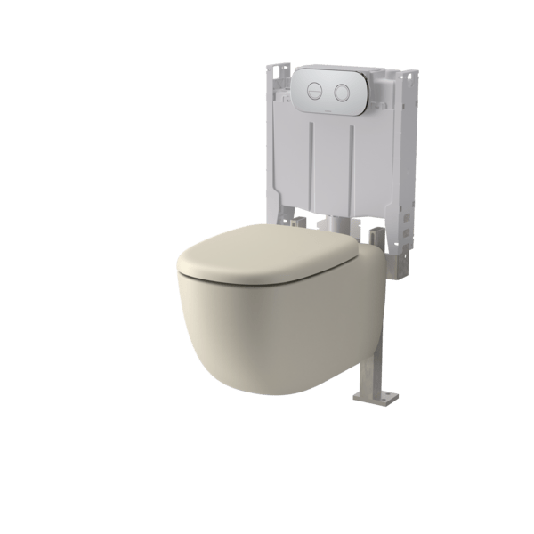 CONTURA II Cleanflush® Invisi Serise II® Wall Hung Toilet Suite | CAROMA - Hera BathwareMatte ClayInvisi II Cistern (237003)