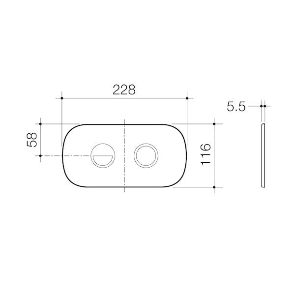 Contura II Invisi Series II® Round DC Dual Flush Button Panel | Caroma - Hera Bathware X Caroma 848810BN | Brushed Nickel