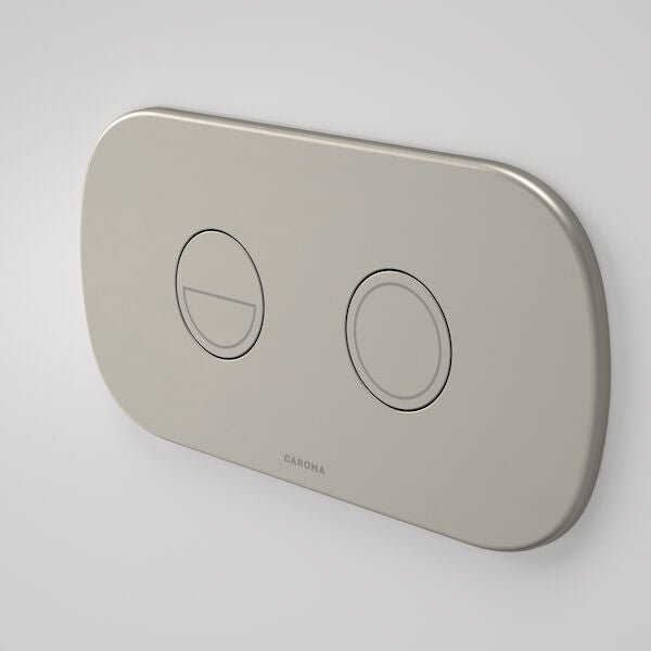 Contura II Invisi Series II® Round DC Dual Flush Button Panel | Caroma - Hera Bathware X Caroma 848810BN | Brushed Nickel