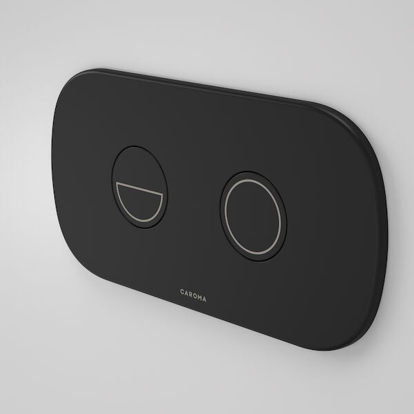 Contura II Invisi Series II® Round DC Dual Flush Button Panel | Caroma - Hera Bathware X Caroma 848810B | Matte Black
