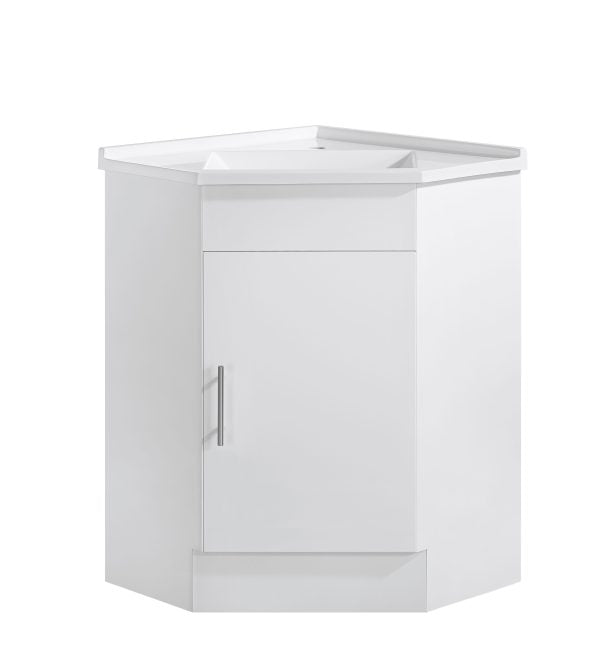 Corner Vanity - 600mm | Sunny - Hera BathwareGlossy WhiteCabinet Only
