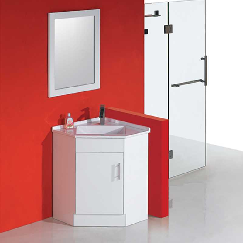 Corner Vanity - 600mm | Sunny - Hera BathwareGlossy WhiteCabinet Only