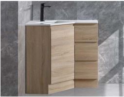 Corner Vanity Drawers Both side - 900mm - Hera BathwareA8 Natural TimberCabinet Only