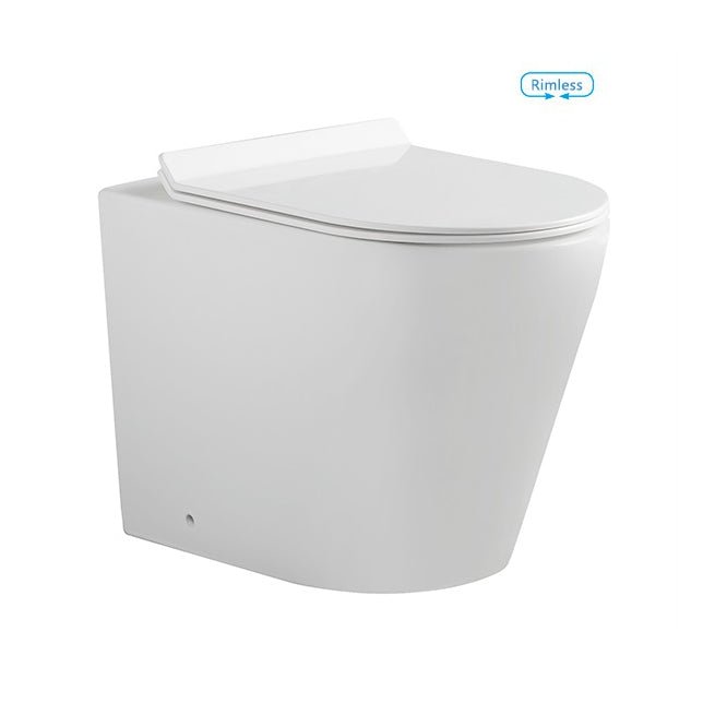 Cortona Rimless Inwall Toilet Floor Pan - Hera BathwareGloss White