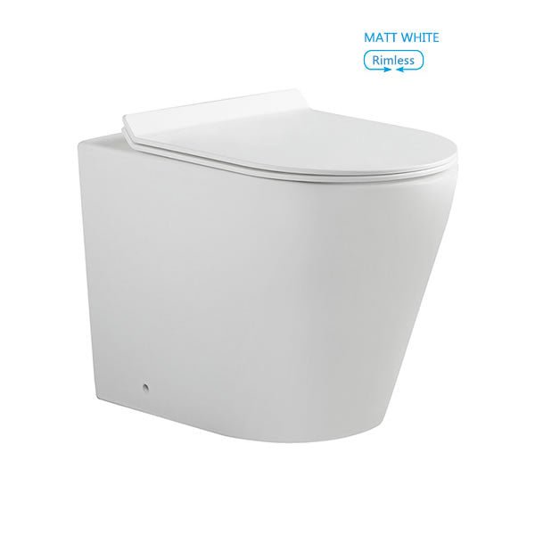 Cortona Rimless Inwall Toilet Floor Pan - Hera BathwareGloss White