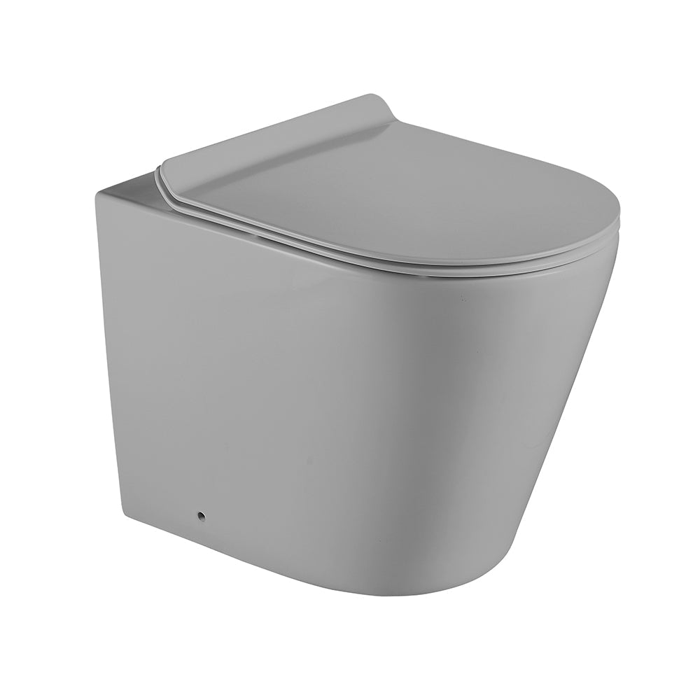 Cortona Rimless Inwall Toilet Floor Pan - Hera BathwareMatte Grey