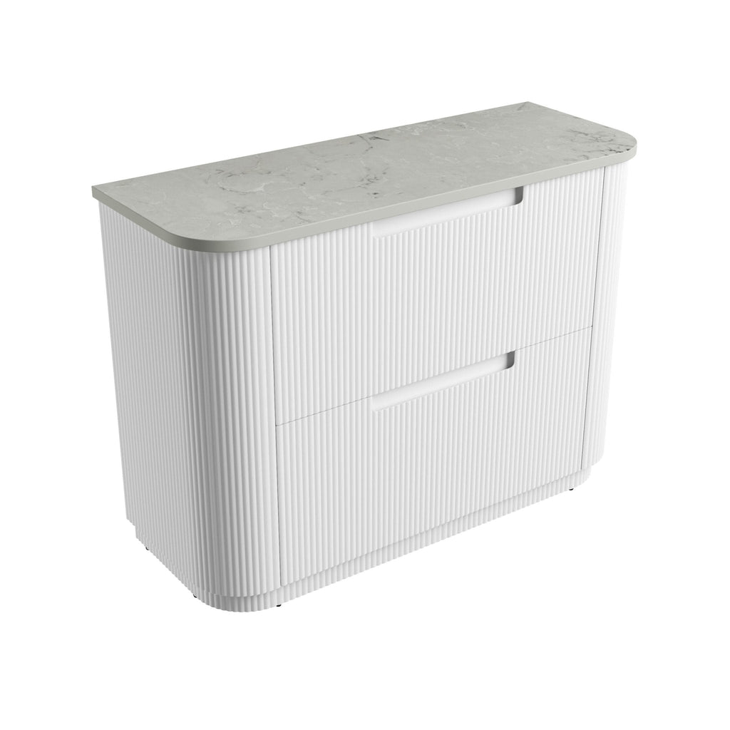 Curva Floor Standing Vanity 750 - 1800mm - Hera Bathware X Aulic CA57 - 1200 - ST86FT | 1200mmCabinet + Alpine Grey Flat Stone Top