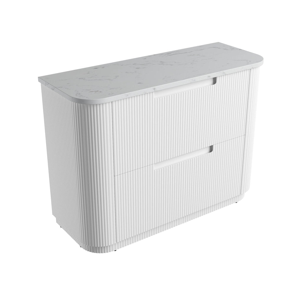 Curva Floor Standing Vanity 750 - 1800mm - Hera Bathware X Aulic CA57 - 1200 - ST26FT | 1200mmCabinet + Cato Flat Stone Top