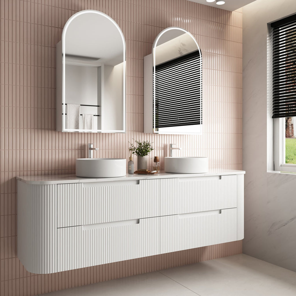 Curva Wall Hung Vanity 750 - 1800mm - Hera Bathware X Aulic CAWH46 - 1800 | 1800mmCabinet Only