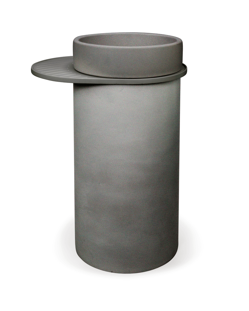 Cylinder - Bowl Basin (Mid Tone Grey) - Hera BathwareNo Tray
