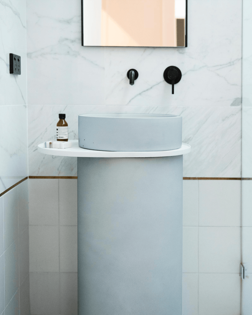 Cylinder - Hoop Basin (Mid Tone Grey) - Hera BathwareNo Tray