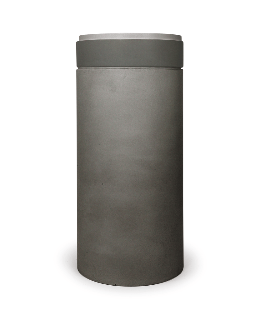 Cylinder - Stepp Circle Basin (Mid Tone Grey) - Hera BathwareNo Tray