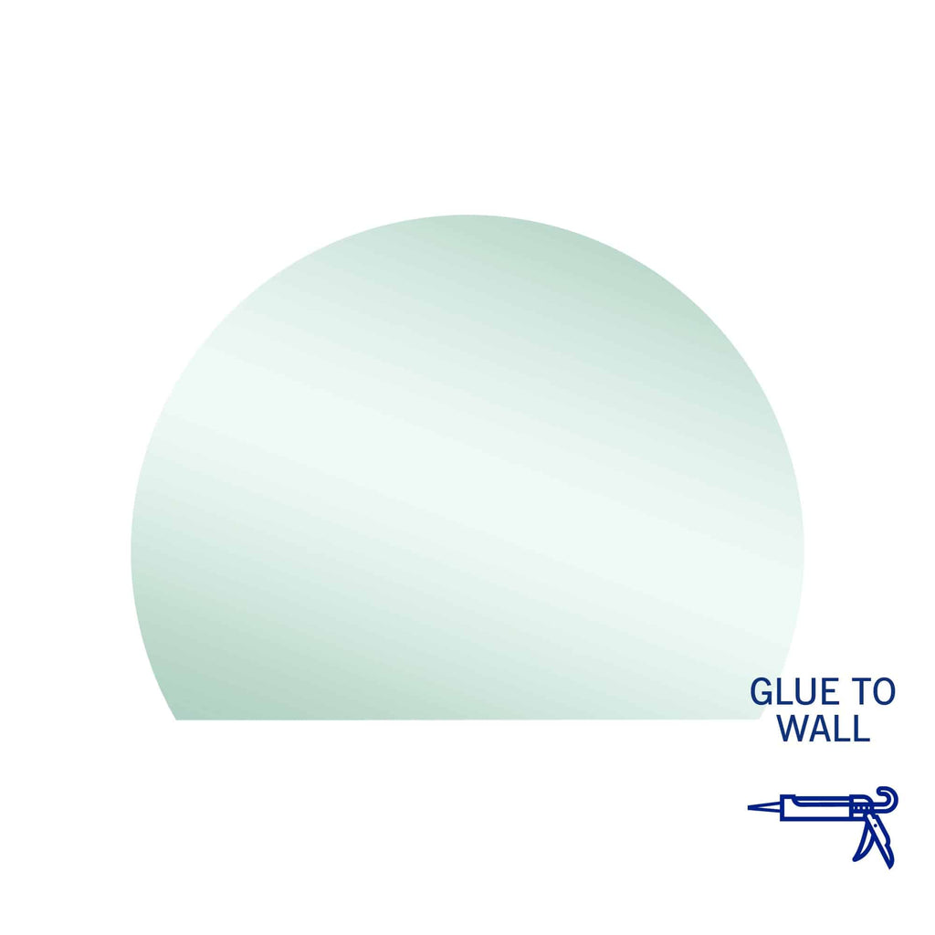 D - Shaped Polished Edge Mirror - Hera BathwareW900*H750mmGlue to Wall