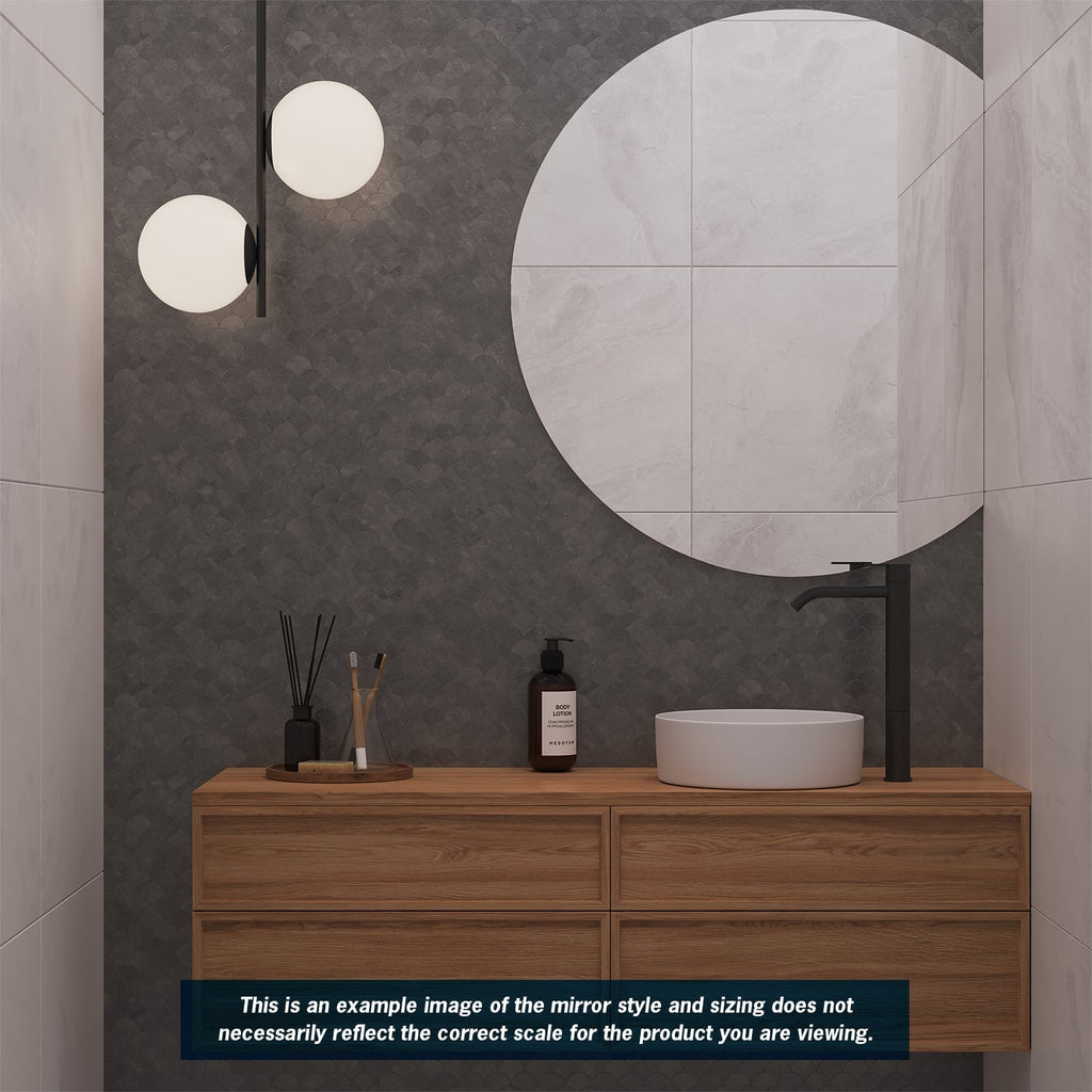 D - Shaped Polished Edge Mirror - Hera BathwareW900*H750mmGlue to Wall