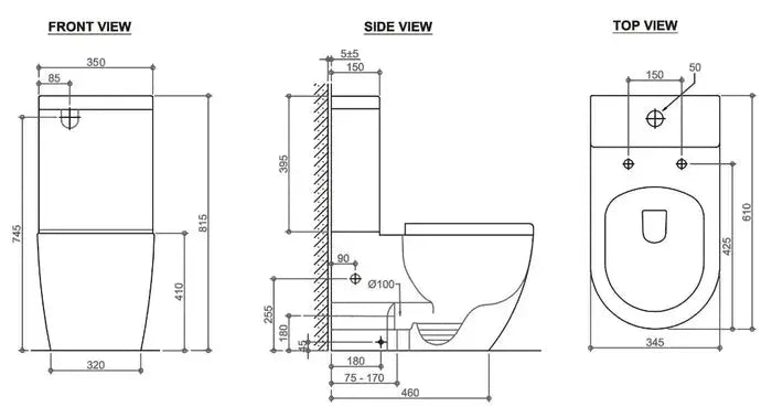 DELUSO RIMLESS TOILET SET - Hera Bathware