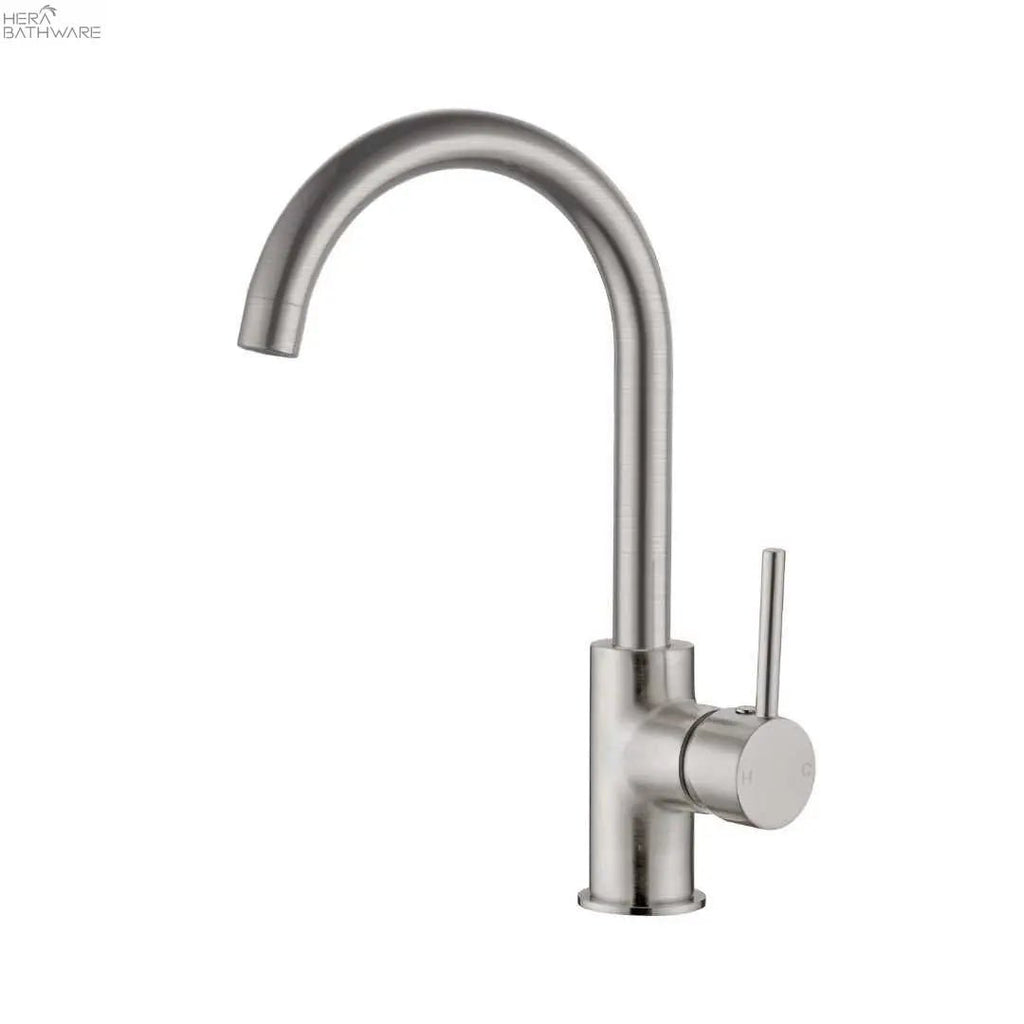 DOLCE Gooseneck Kitchen Mixer - Hera BathwareBrushed Nickel