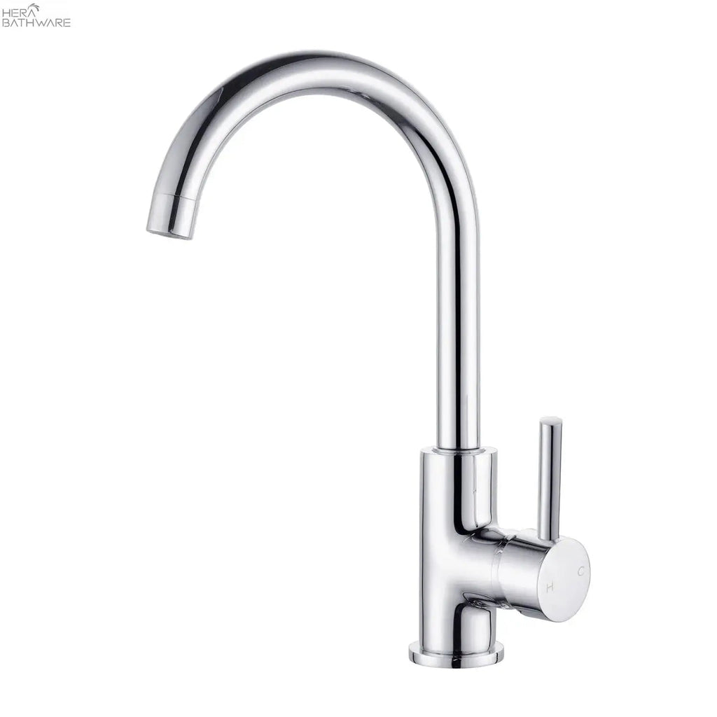 DOLCE Gooseneck Kitchen Mixer - Hera BathwareChrome