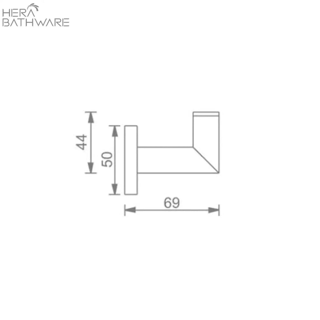 DOLCE Robe Hook - Hera BathwareBrushed Nickel