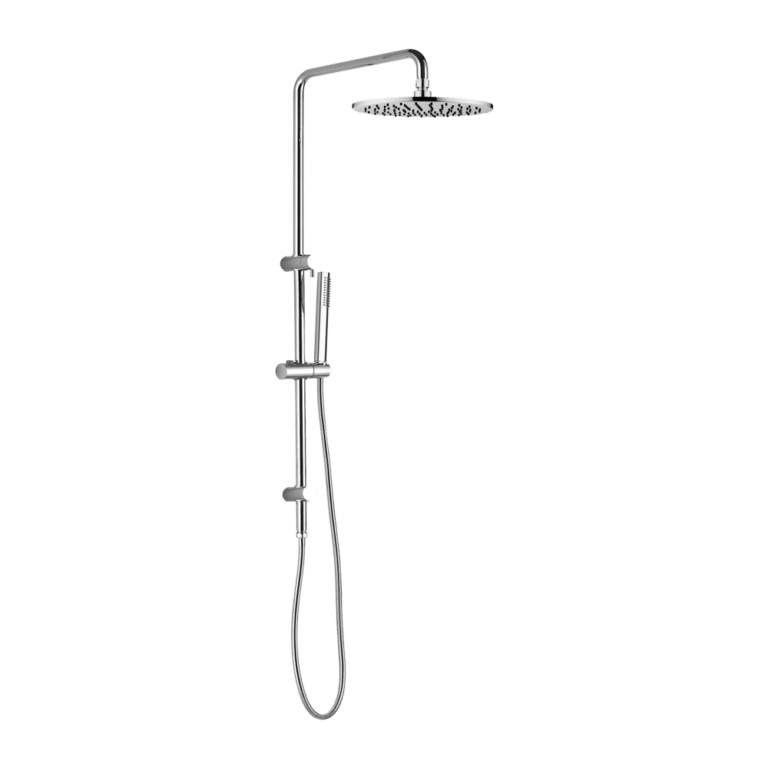 DOLCE Round Shower Set with Slim Hand shower | Chrome | Nero - Hera BathwareChrome