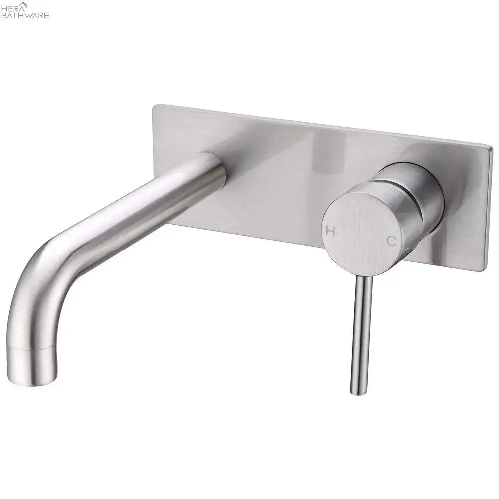 DOLCE Wall Basin Mixer Stylish Spout - Hera BathwareBrushed Nickel