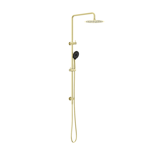 Dolce/ROUND Project Twin Shower 4 Star Rating | Nero - Hera BathwareBrushed Gold