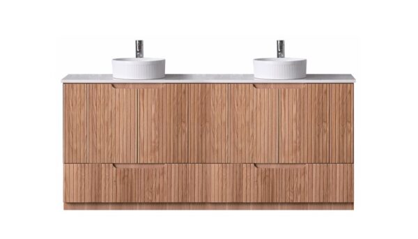Duplex Floor Standing Vanity Cabinet Only - Hera Bathware1500mm DoubleMatte White