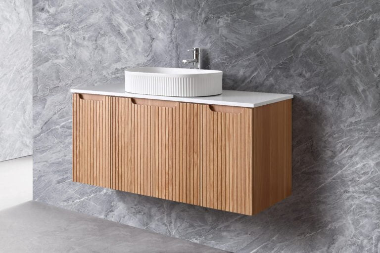 Duplex Wall Hung Vanity Cabinet Only - Hera Bathware750mmMatte White