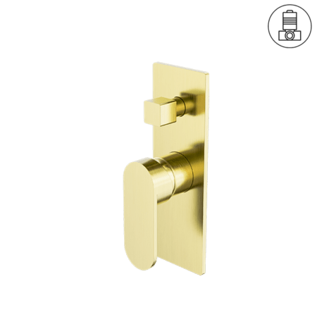 ECCO Shower Mixer with Diverter - Hera Bathware X Nero Tapware NR301311aBG | Brushed Gold