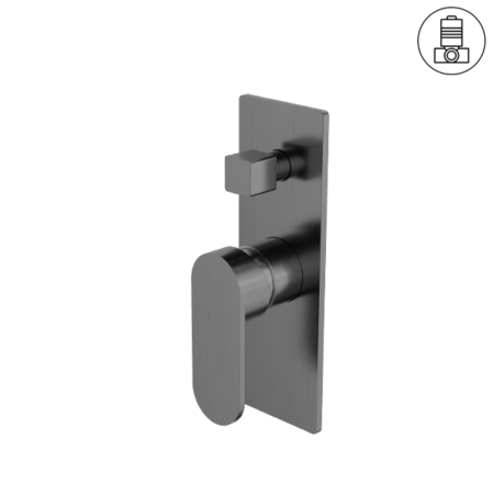 ECCO Shower Mixer with Diverter - Hera Bathware X Nero Tapware NR301311aGM | Gun Metal