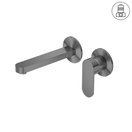 ECCO Wall Basin/Bath Mixer Seperate Back Plate - Hera Bathware X Nero Tapware NR301310bGM | Gun Metal