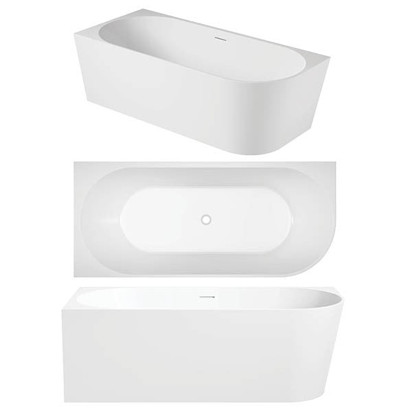 Eco Bath Tub Back to Wall & Corner Bath | Oceano - Hera Bathware1400mmLeft Hand Option