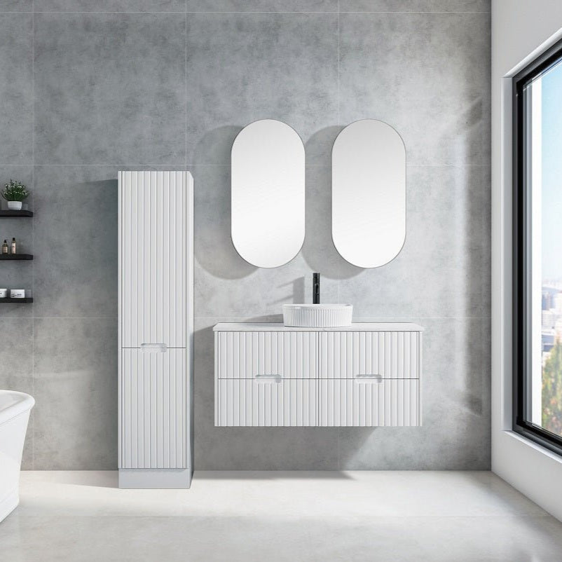 Elena Wall Hung Vanity - 1500mm - Hera BathwareAntica Timber A5Single Bowl