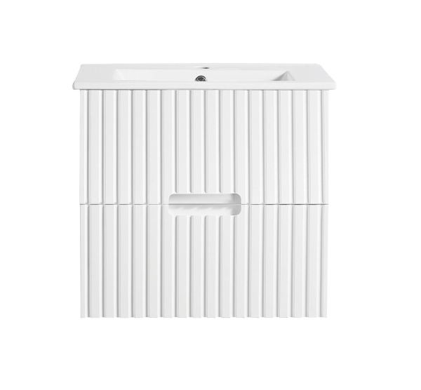 Elena Wall Hung Vanity - 600mm - Hera BathwareMatte WhiteCabinet Only