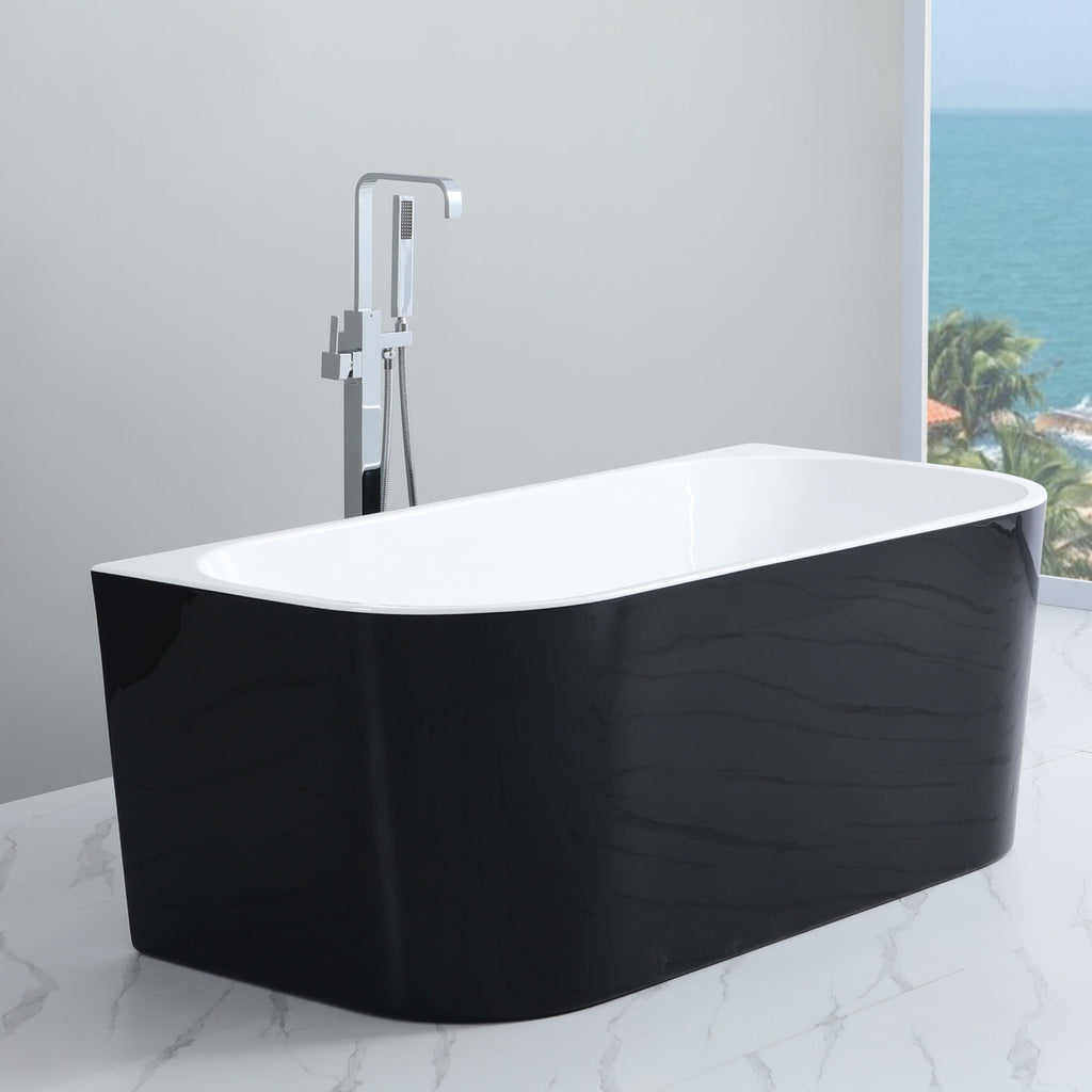 Elivia Back to Wall Bathtub - Matte Black | Ceto - Hera Bathware X KDK Bathware MBBT - 10 - 1500 | Matte Black1500mm