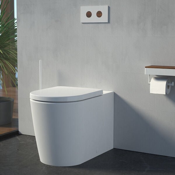 ELVIRE Cleanflush® Invisi Serise II® Wall Faced toilet suite - Hera BathwareGloss White