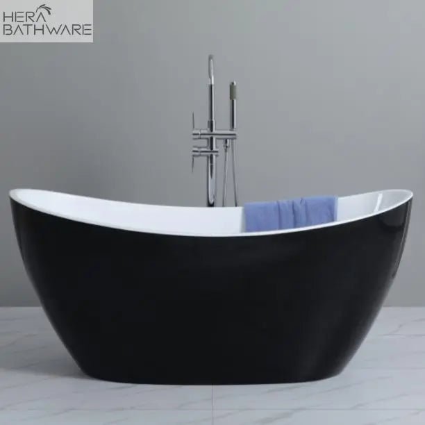 Evie Free Standing Bathtub - Matte Black - Hera BathwareMatte Black1500mm