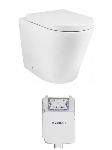 ALZANO Gloss White in wall Toilet With Geberit Cistern - Hera Bathware