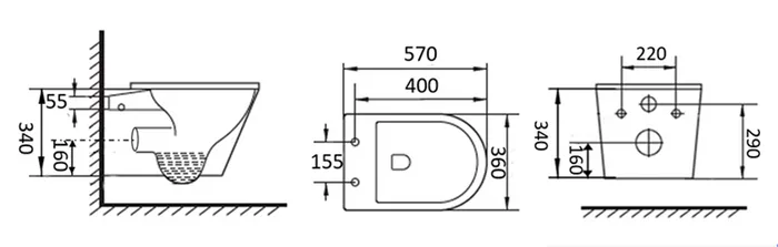 ALZANO WALL HUNG PAN GEBERIT INWALL CISTERN SET - Hera Bathware