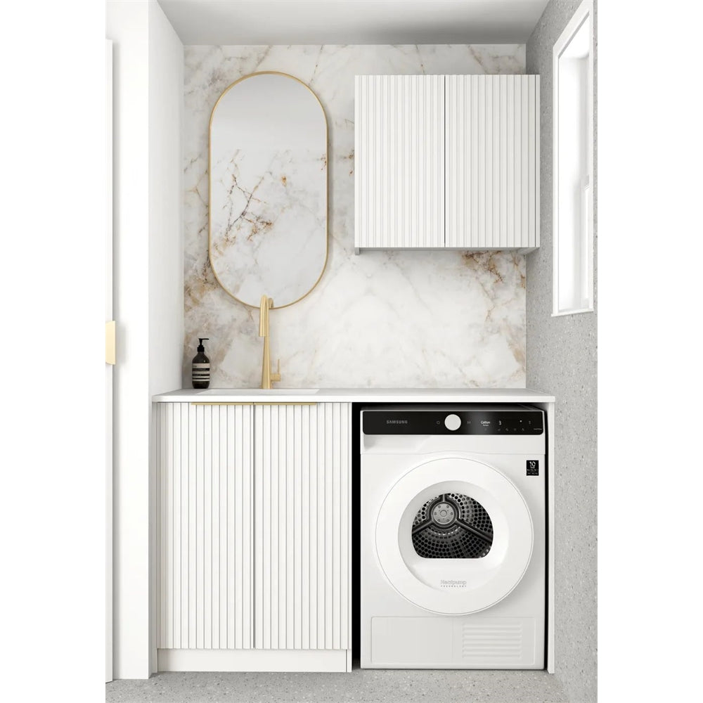 Otti Noosa Fluted White Laundry Kit | 1305*600*2100mm | Hera Bathware