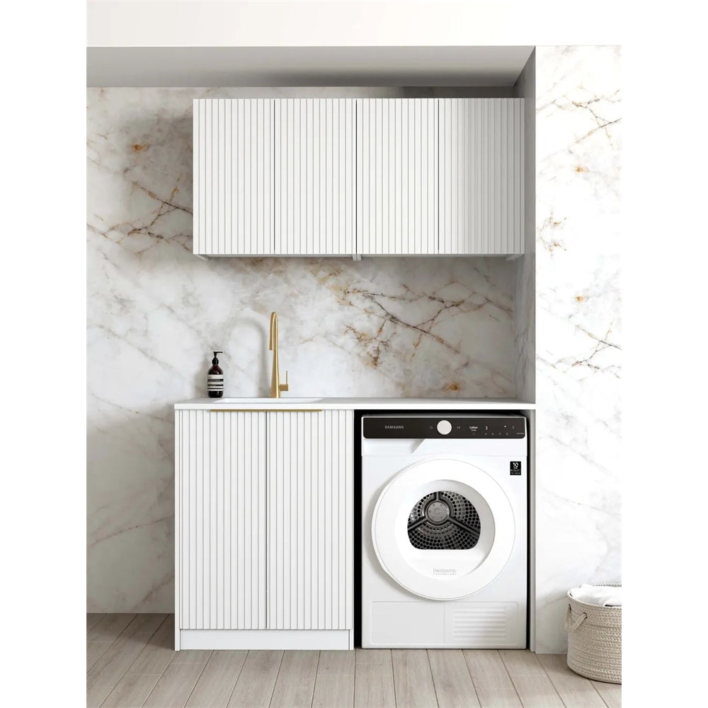 Otti Noosa Fluted White Laundry Kit | 1305*600*2100mm | Hera Bathware