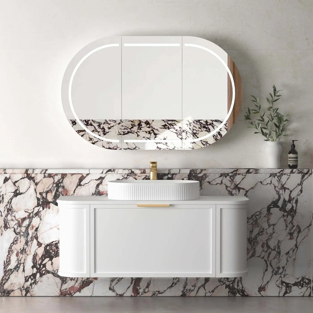 Pre-Order Only |  ETA end of May | HAMPSHIRE 1200mm Satin White Wall Hung Vanity - Hera Bathware