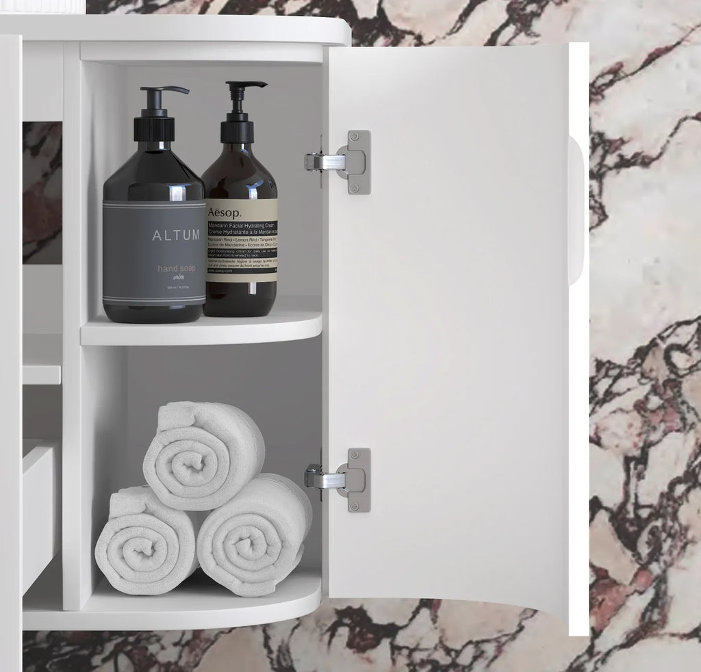 Pre-Order Only | HAMPSHIRE 900mm Satin Black Wall Hung Vanity - Hera Bathware
