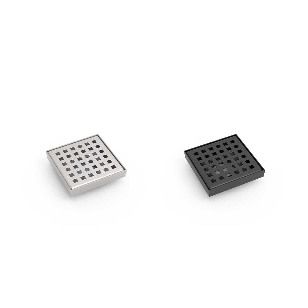 Floor Drain Builders 100mm - Square Style - Hera BathwareStainless Steel
