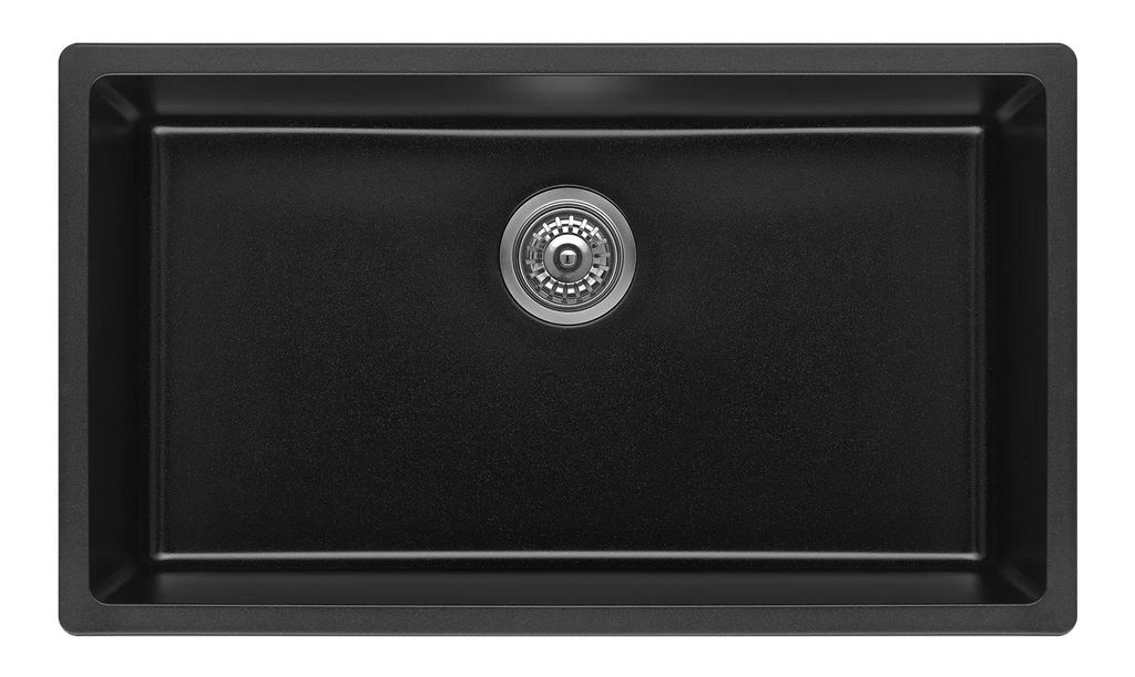 Fomos Granite Kitchen Sinks 790x460mm | Bella Vista - Hera Bathware X Bella Vista SNK - 7946 - BLK | 790x460mm Single BowlBlack Granite