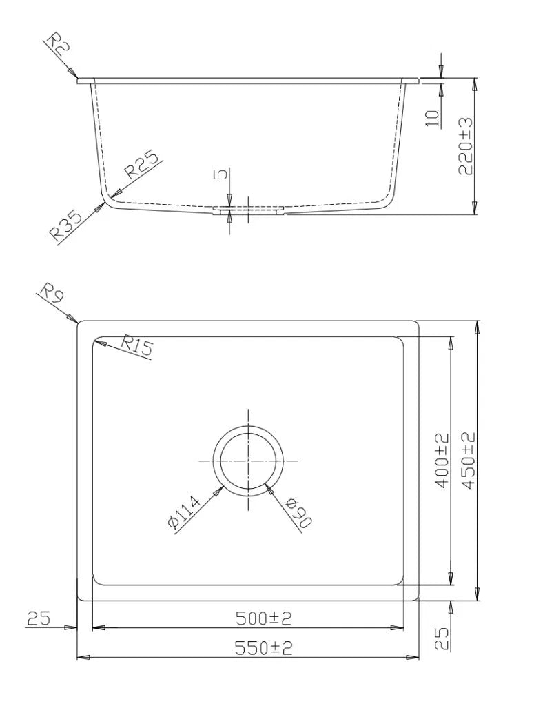 Fomos Granite Kitchen Sinks Single Bowl | Bella Vista - Hera Bathware X Bella Vista SNK - 4641 - WHT | 410x460mmWhite Granite