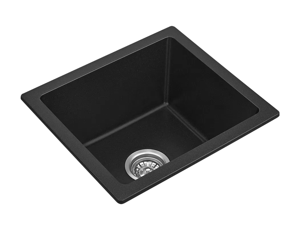 Fomos Granite Kitchen Sinks Single Bowl | Bella Vista - Hera Bathware X Bella Vista SNK - 4641 - WHT | 410x460mmWhite Granite